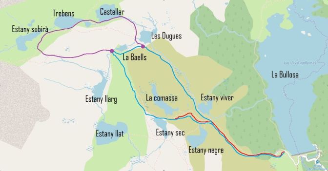mapa amb noms de llacs